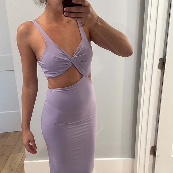 Bardot Lilac Midi Dress - Picture 3 of 4